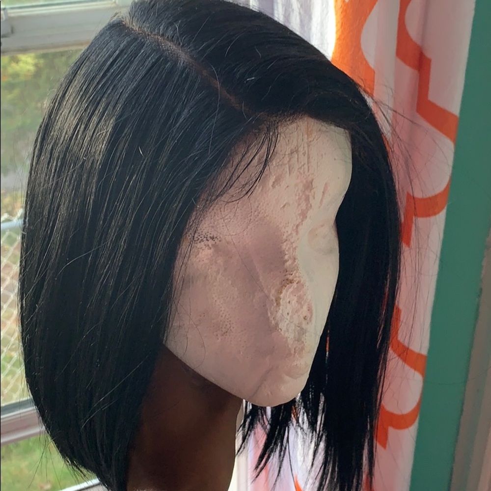Deep part lace frontal wig